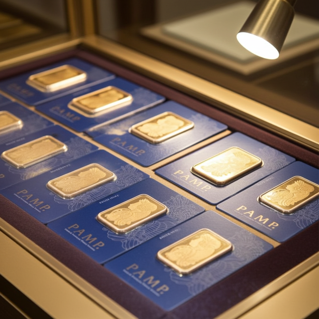 Lotto 10 Lingotto d’oro pamp 24k 100 grammi