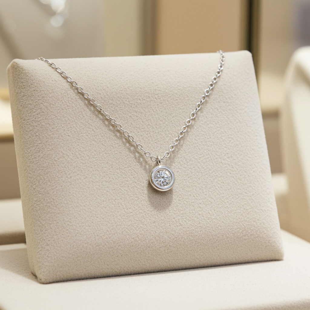 Collana tiffany & co in oro e diamanti naturali 0.25 ct