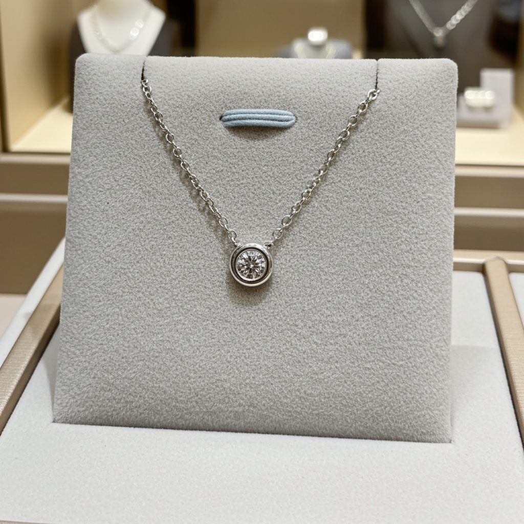 Collana tiffany & co in oro e diamanti naturali 0.15 ct