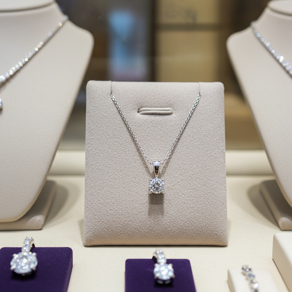 ciondolo pendente punto luce oro e  diamante naturali 0,35 ct