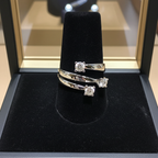 Anello trilogy , diamanti naturali 0.45ct certificato IGI D IF