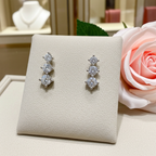 Orecchini - 18 carati Oro bianco - 0.90ct. tw. Diamante (Naturale)