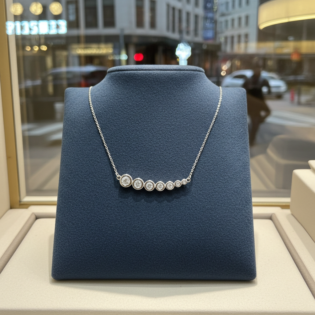 Necklace - 18 carat White gold - 1.80 ct. tw. Natural Diamonds
