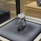 Anello solitario diamante naturale  0.15ct certificato IGI D IF