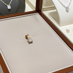 ciondolo punto luce in oro giallo 18k e diamanti naturale  0,25 ct