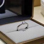 Anello solitario diamante naturale 0.20 ct certificato IGI D IF