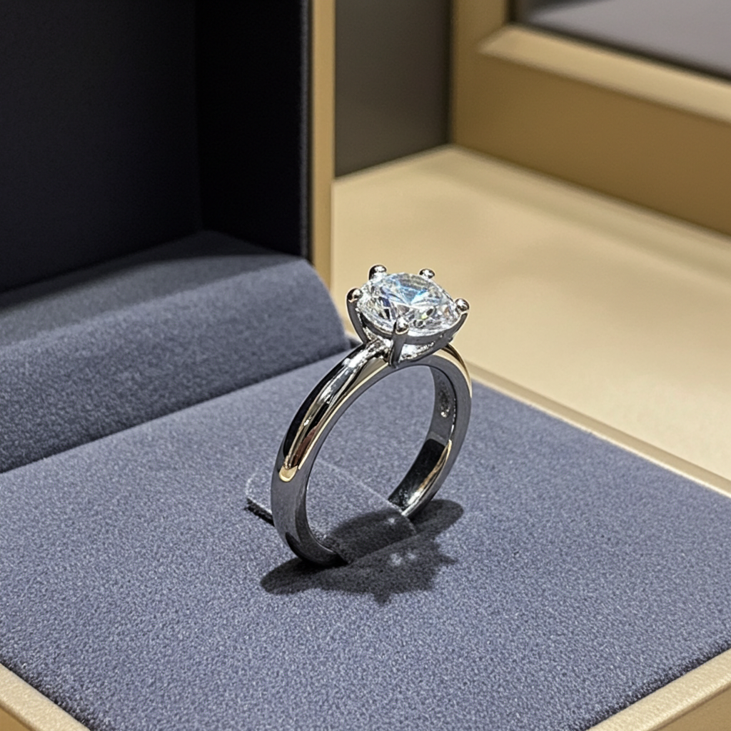 Anello solitario diamante naturale  1.50 ct certificato IGI D VVS1