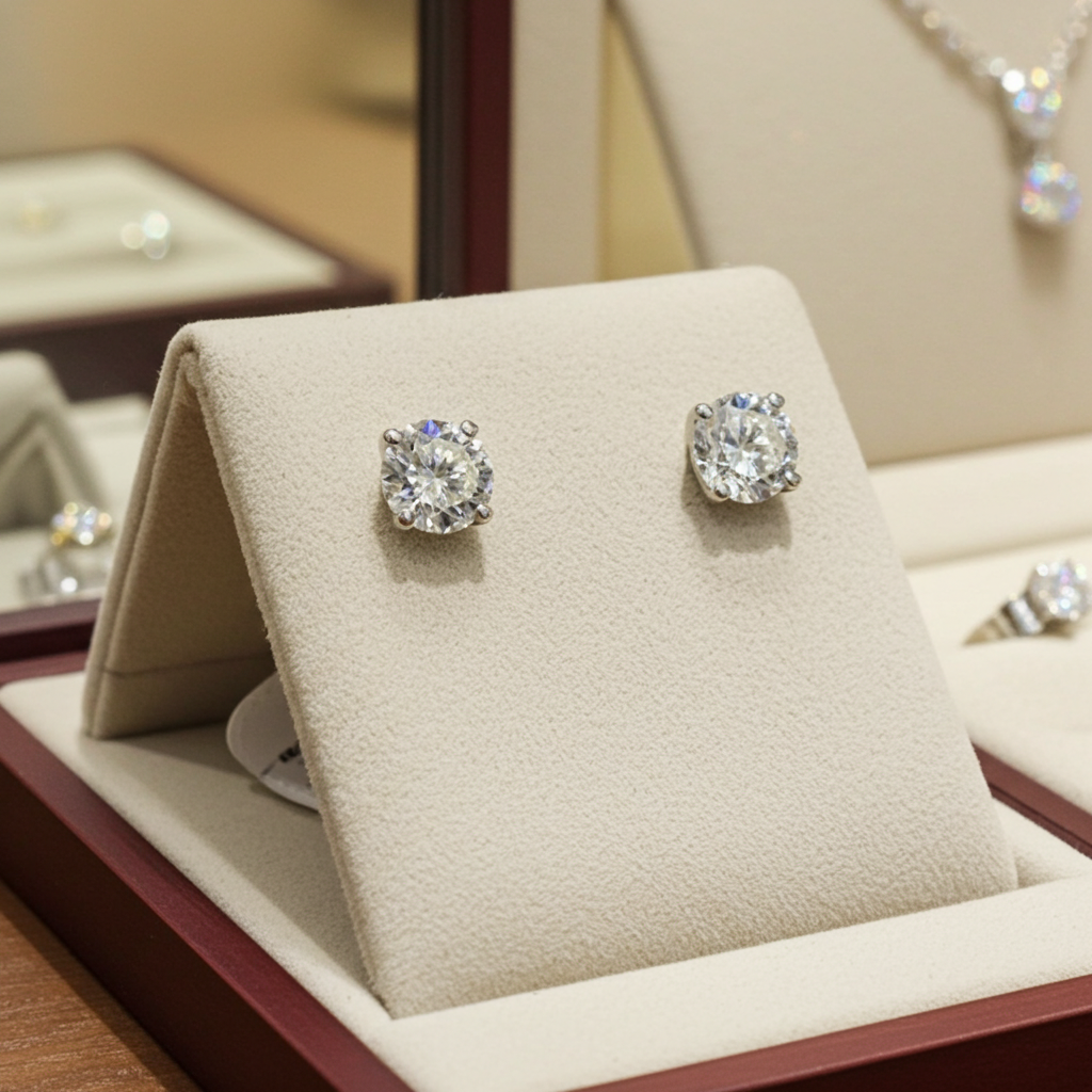 Orecchini - 18 carati Oro bianco - 1.40ct. tw. Diamante (Naturale)