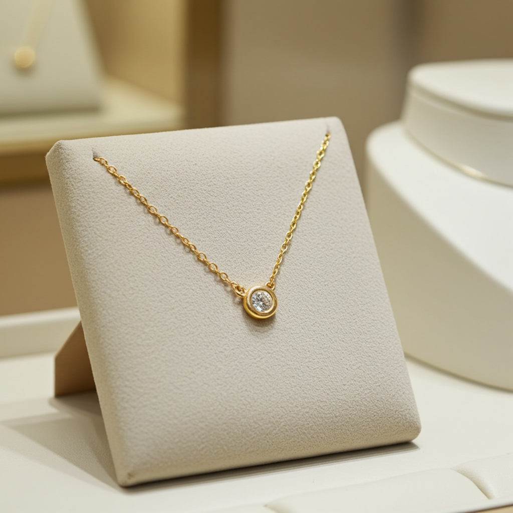 Collana tiffany & co in oro e diamanti naturali 0.15 ct