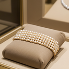 18k gold and natural Akoya pearl bracelet
