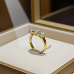 Anello Trilogy -0.90ct Diamanti Naturali
