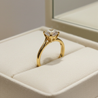 Anello di fidanzamento - 18k giallo - 0.65ct. tw. Diamante (Naturale)
