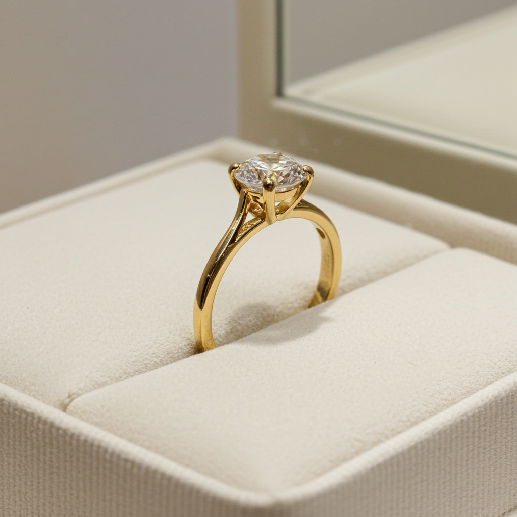 Anello di fidanzamento - 18k giallo - 0.65ct. tw. Diamante (Naturale)