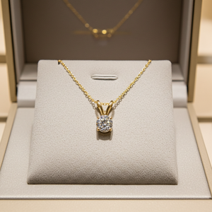 Collana con ciondolo - 18 carati Oro giallo - 0.92ct. tw. Diamante