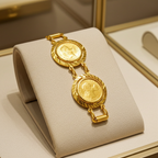 Bracciale in oro 22k con  5 sterline oro