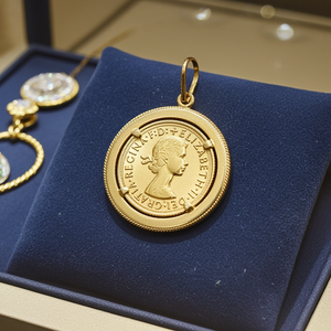 Gold pendant with 22k gold sovereigns