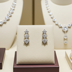 Orecchini - 18 carati Oro bianco - 0.60ct. tw. Diamante (Naturale)