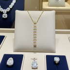 Ciondolo tennis in oro e diamante naturale 0.56ct