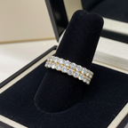 Anello veretta in oro giallo 18k e diamanti naturali 3.60ct