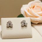 Orecchini Trilogy- 18 carati Oro bianco 0.90ct Diamante (Naturale) - Diamante