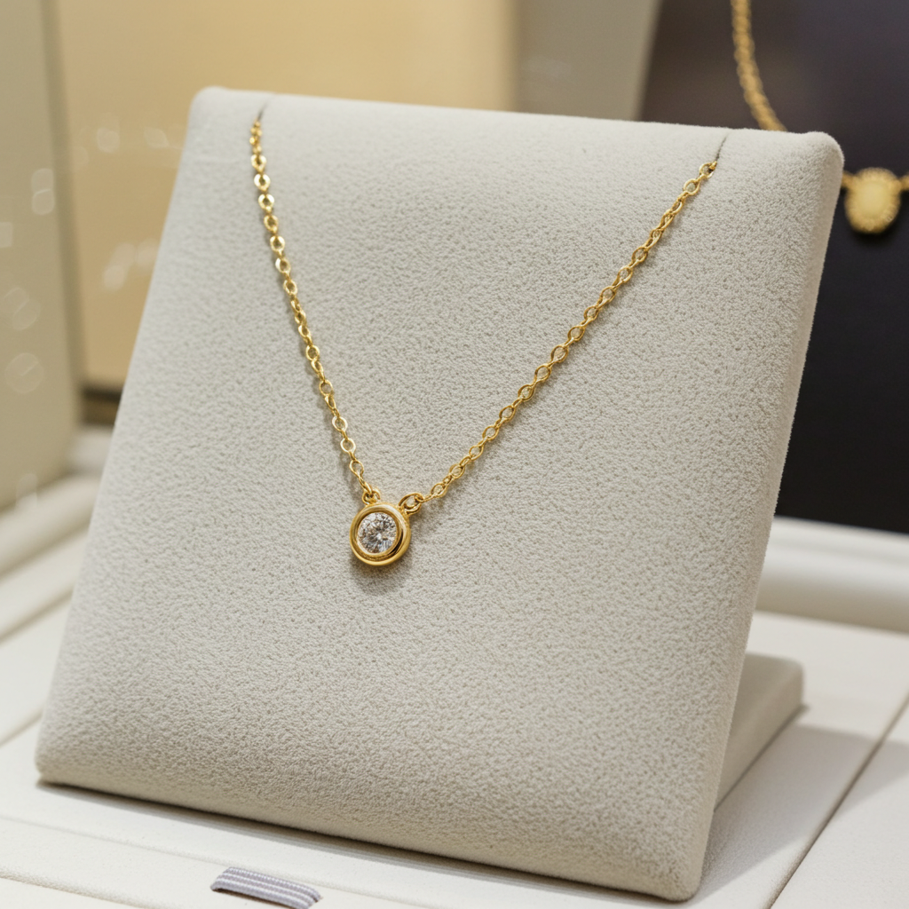 Collana tiffany & co in oro e diamanti naturali 0.72 ct