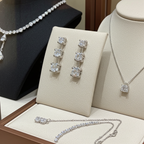 Orecchini punto luce trilogy in oro bianco e diamanti naturali 1.20ct