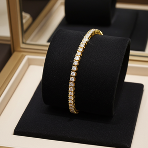 bracciale tennis in oro giallo 18k e diamanti naturali 2,70ct
