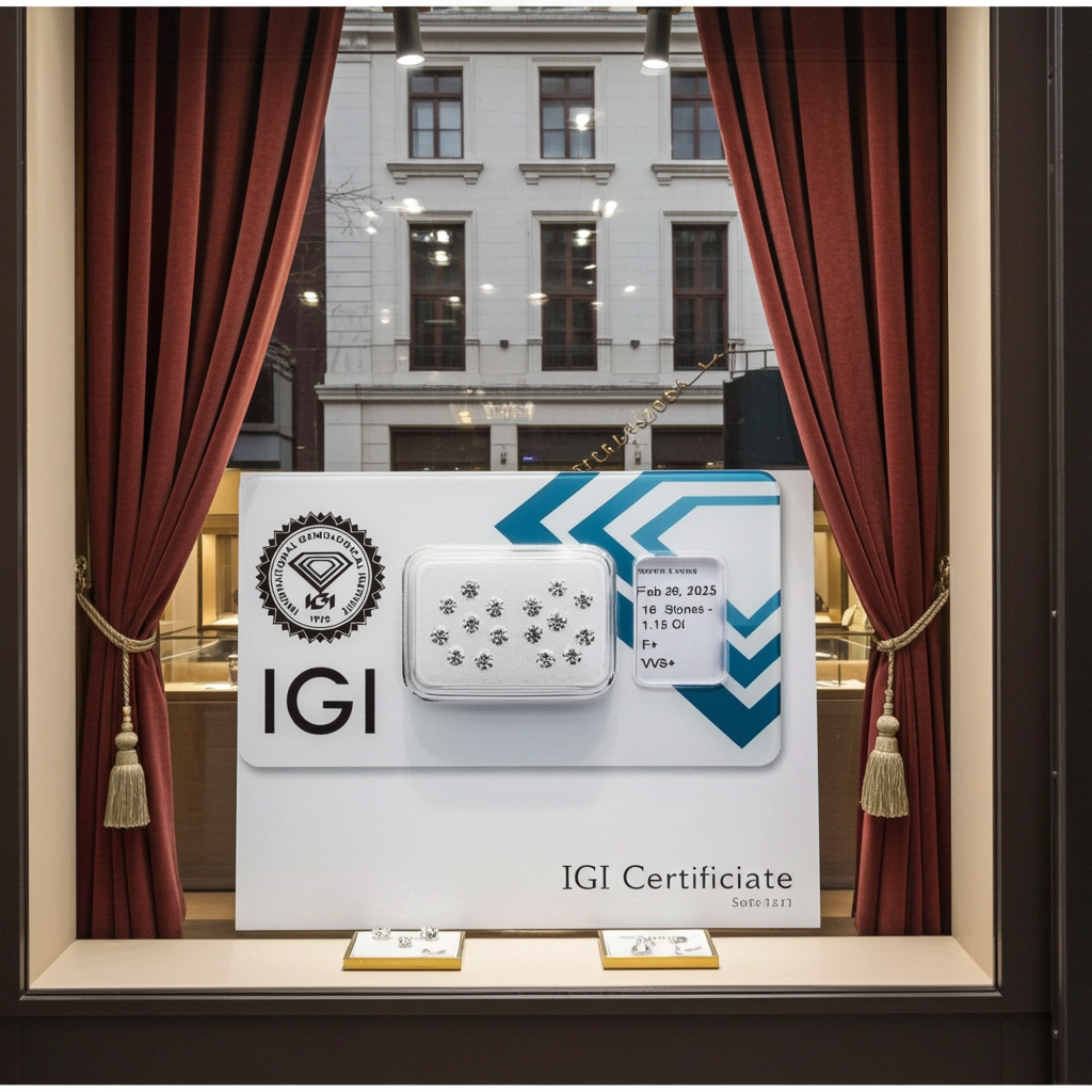 16 pezzi diamanti naturali certificato IGI 1.15ct  F VVS1