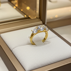 Anello Trilogy -0.90ct Diamanti Naturali