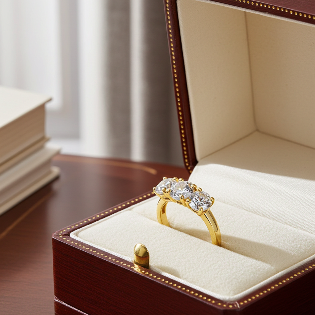 Anello Trilogy -0.60ct Diamanti Naturali