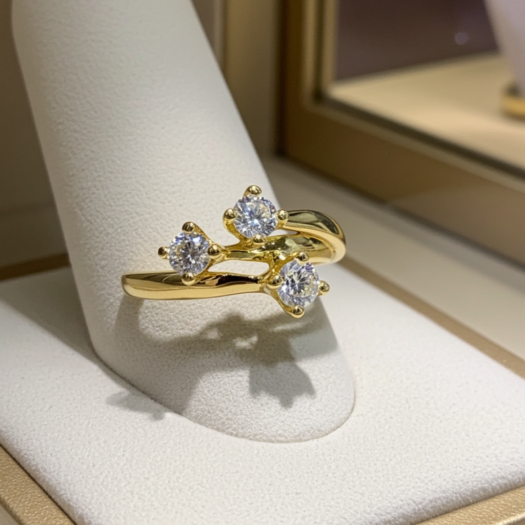 Anello Trilogy -0.30ct Diamanti Naturali