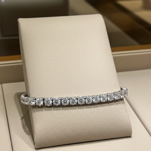 Bracciale tennis certificato HRD diamanti naturali 4,03 ct E VVS1