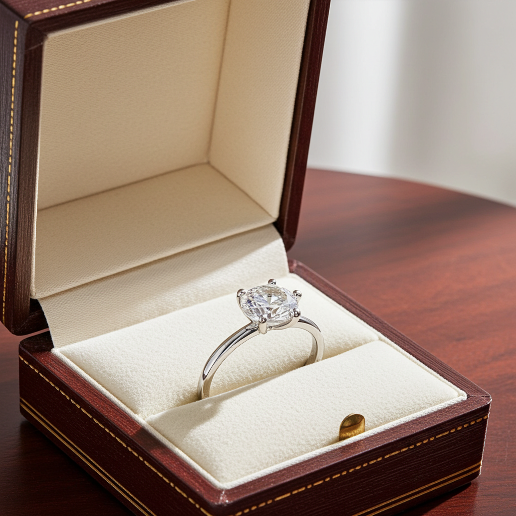 Anello - 18k giallo - 0.48ct. tw. Diamante ( Naturale)- Certificato IGI