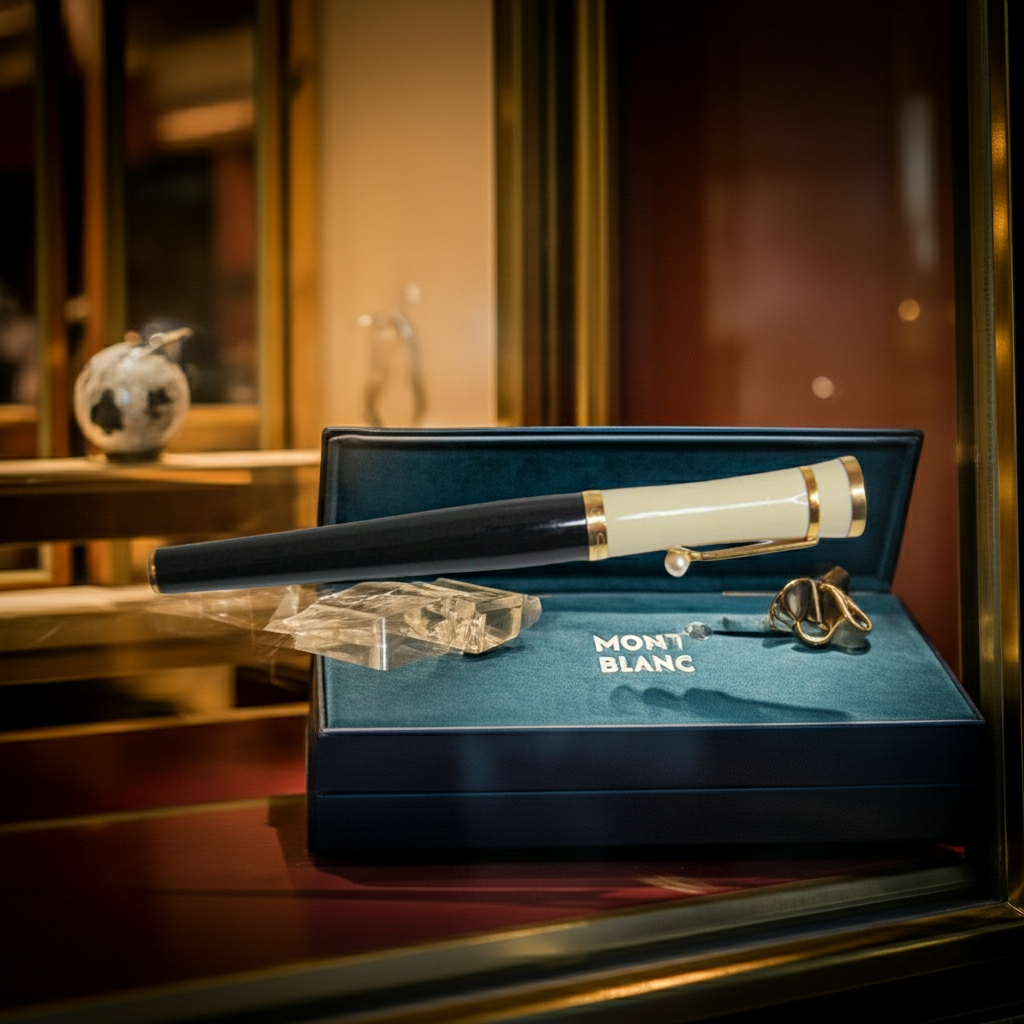 Penna Stilografica Mont Blanc in edizione limitata Greta Garbo con perla
