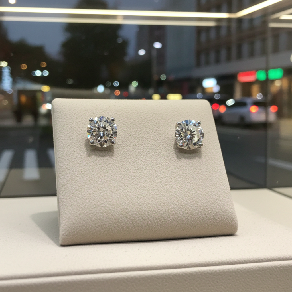 Orecchini - 18 carati Oro bianco - 0.66ct. tw. Diamante (Naturale)