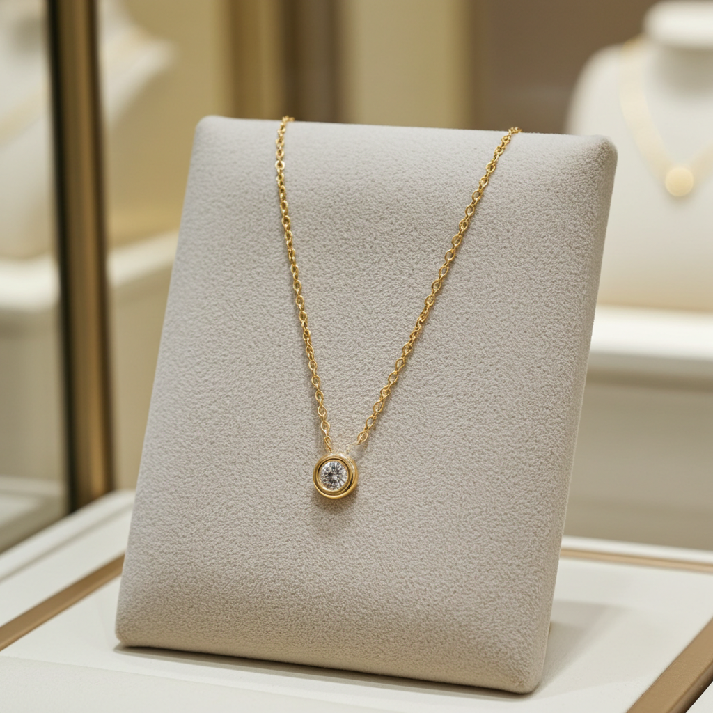 Collana tiffany & co in oro e diamanti naturali 0.25 ct