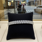 Bracciale - 18 carati Oro bianco - 6.12ct. tw. Diamante (Naturale)