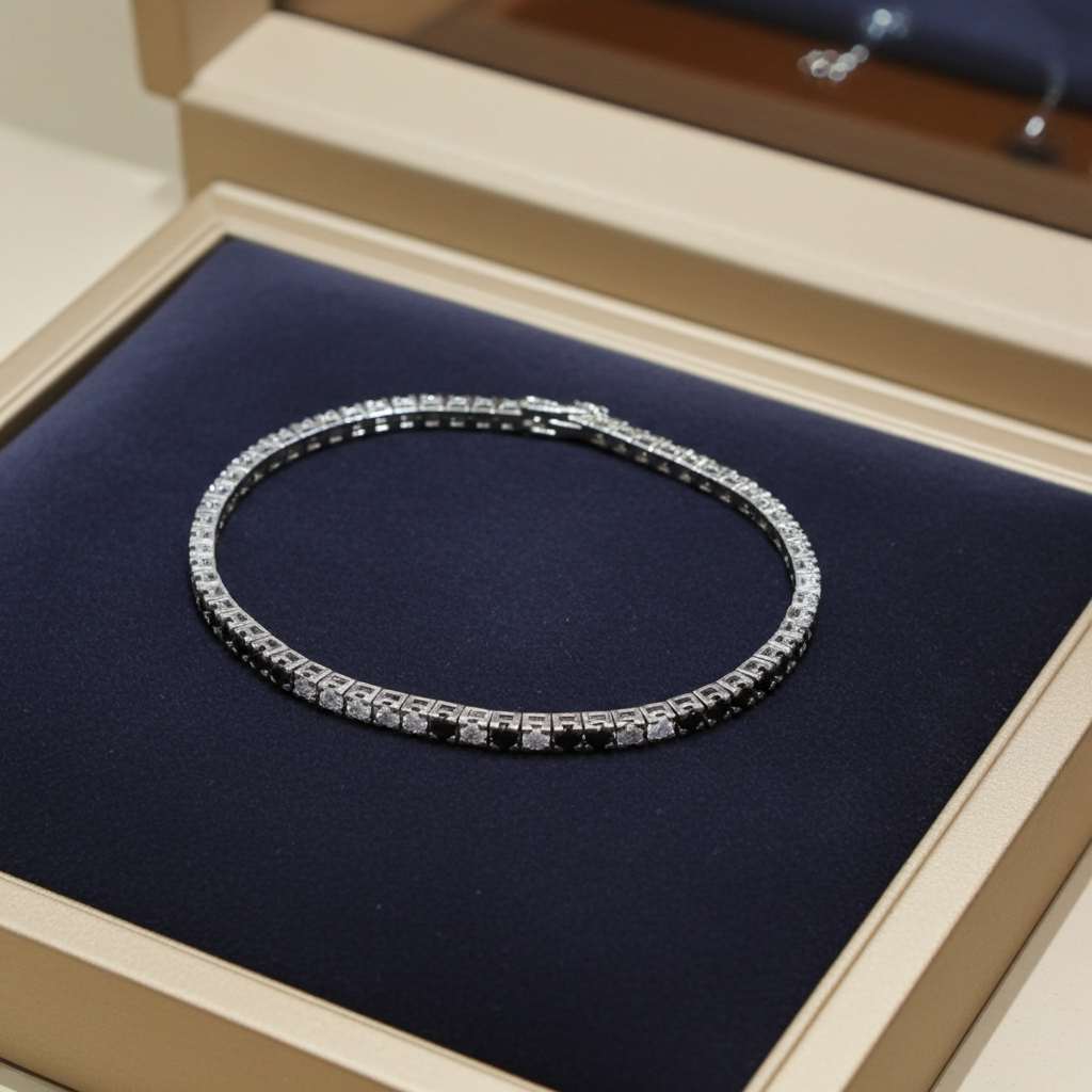 White gold tennis bracelet with natural diamonds 4.00ct