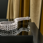 Bracciale Tennis - 18 carati Oro bianco, 14 ct Diamante (Naturale)