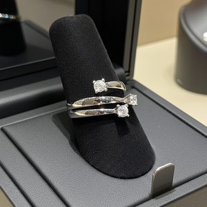 Anello trilogy , diamanti naturali 0.45ct certificato IGI D IF