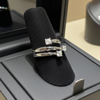 Anello trilogy , diamanti naturali 0.60ct certificato IGI D IF