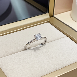 Anello solitario diamante naturale 0.20 ct certificato IGI D IF