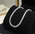 Bracciale Tennis Fiorellino in oro bianco 18K - 3,64 ct diamanti naturale D IF