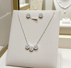 Set Completo Collana e Orecchini con diamante naturale 0,75ct