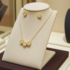 Set Completo Collana e Orecchini con diamante naturale 1,25 ct