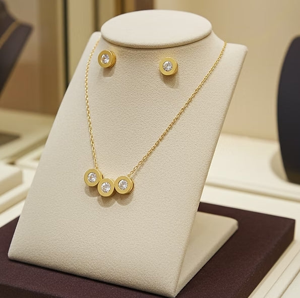 Set Completo Collana e Orecchini con diamante naturale 1,25 ct