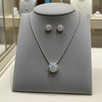 Set Completo Collana e Orecchini con diamante naturale 0,30ct