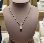Ciondolo tennis in oro Bianco 18k - diamante naturale 1,00ct