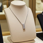 Ciondolo tennis in oro Bianco 18k - diamante naturale 1,00ct
