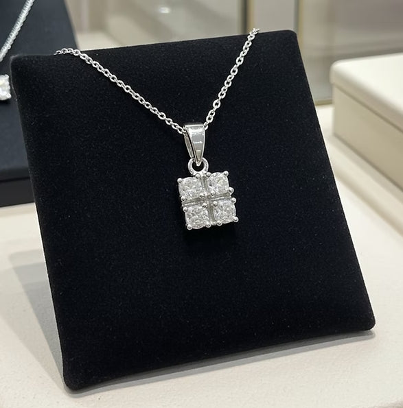 Ciondolo - 18 carati Oro bianco - 0.48ct. tw. Diamante ( naturale) -IGI